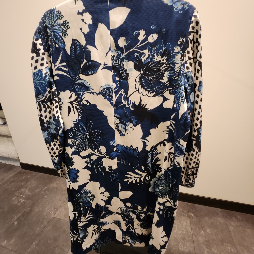 Reversable Duster Cardigan Floral And Poka Dot Pa… - image 8